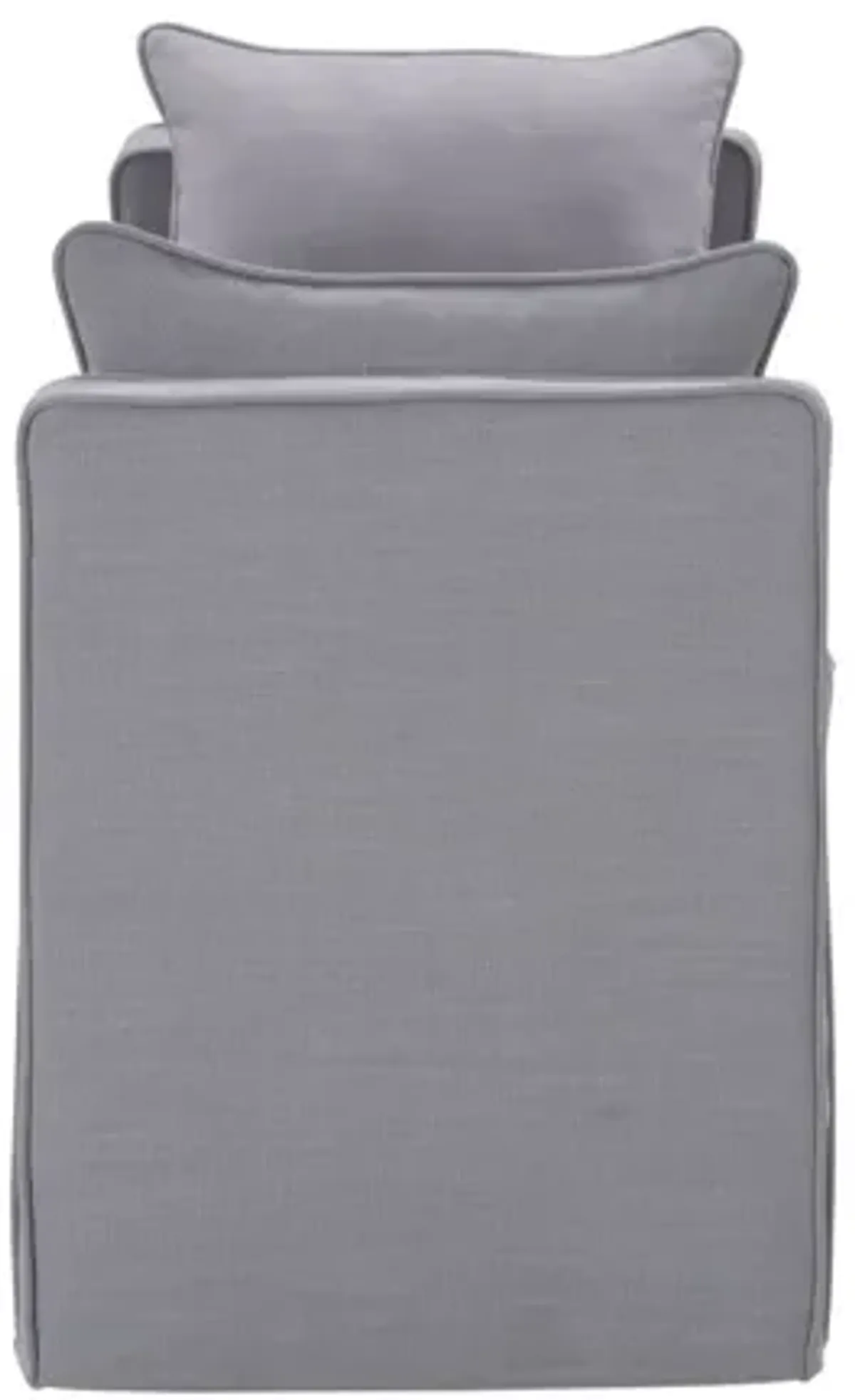 Linen Upholstered Bench - Light Gray / Black