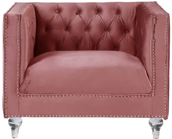 Tufted Arm Chair - Pink