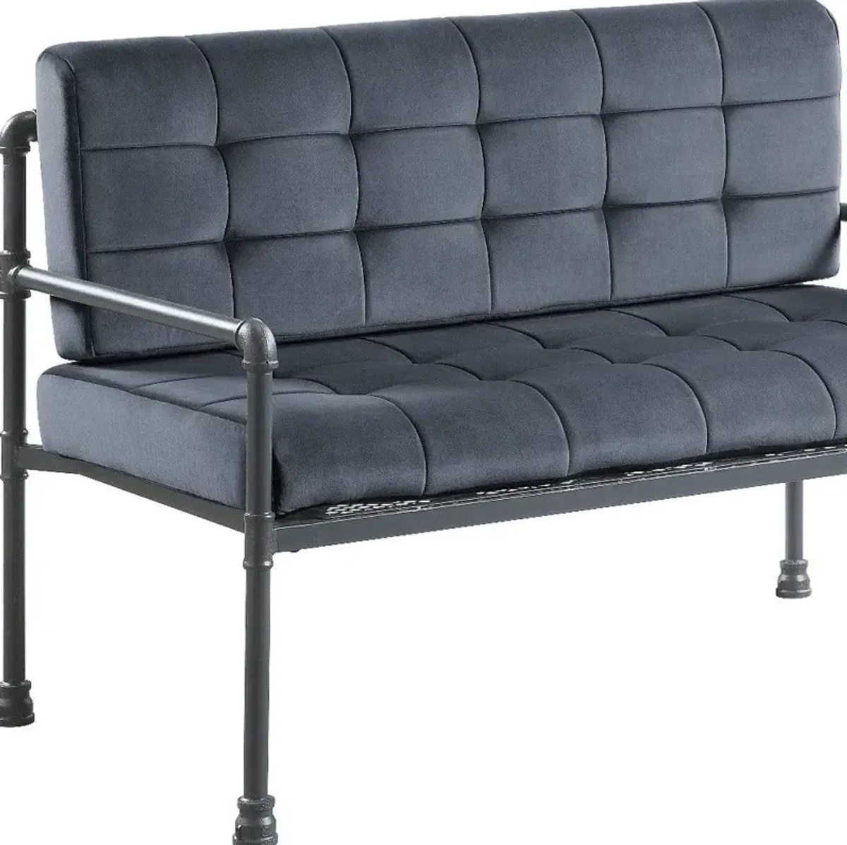 Velvet Loveseat - Gray