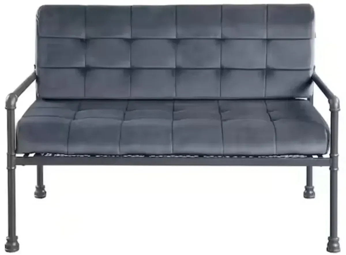 Velvet Loveseat - Gray