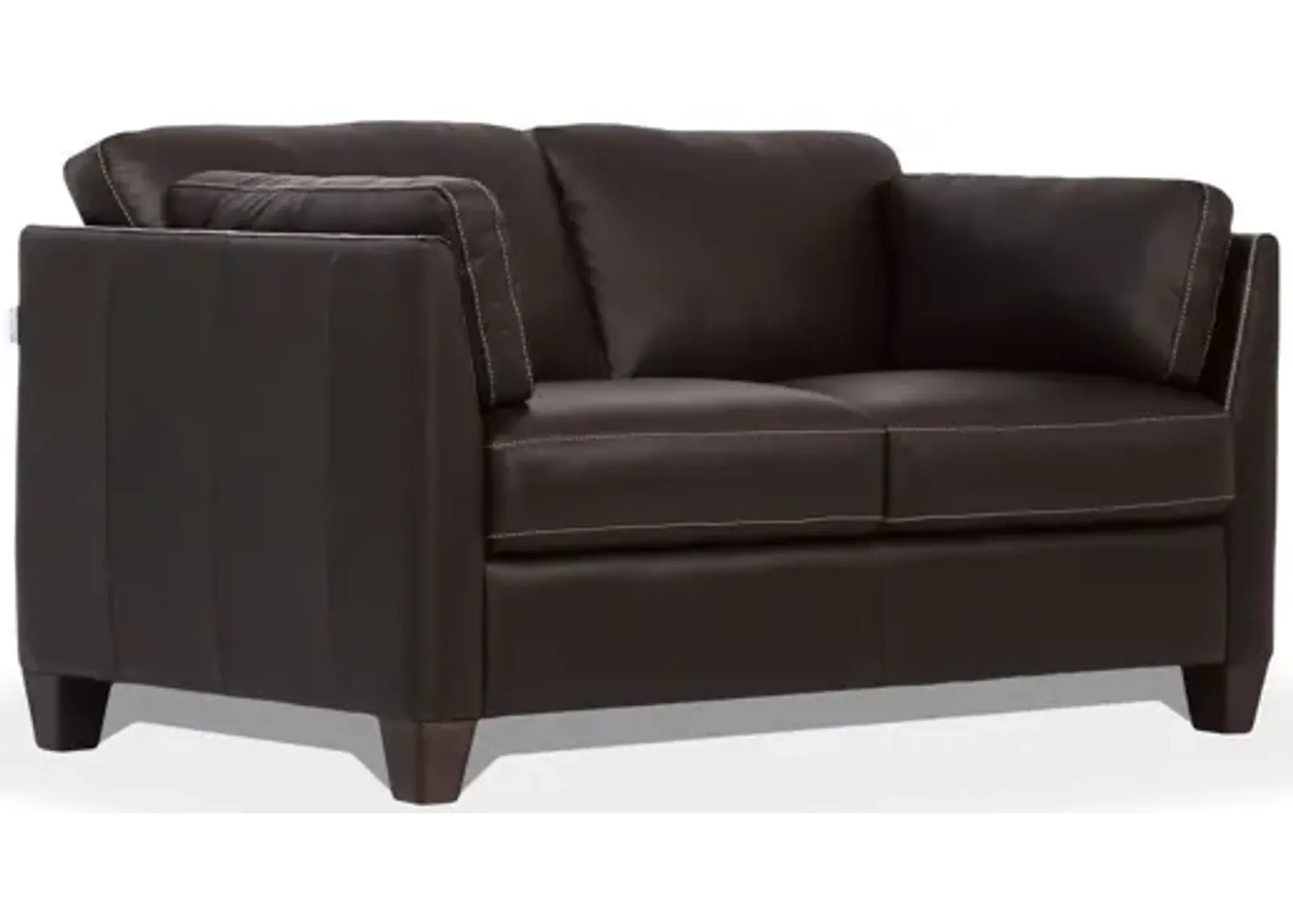 Leather Loveseat - Chocolate / Brown