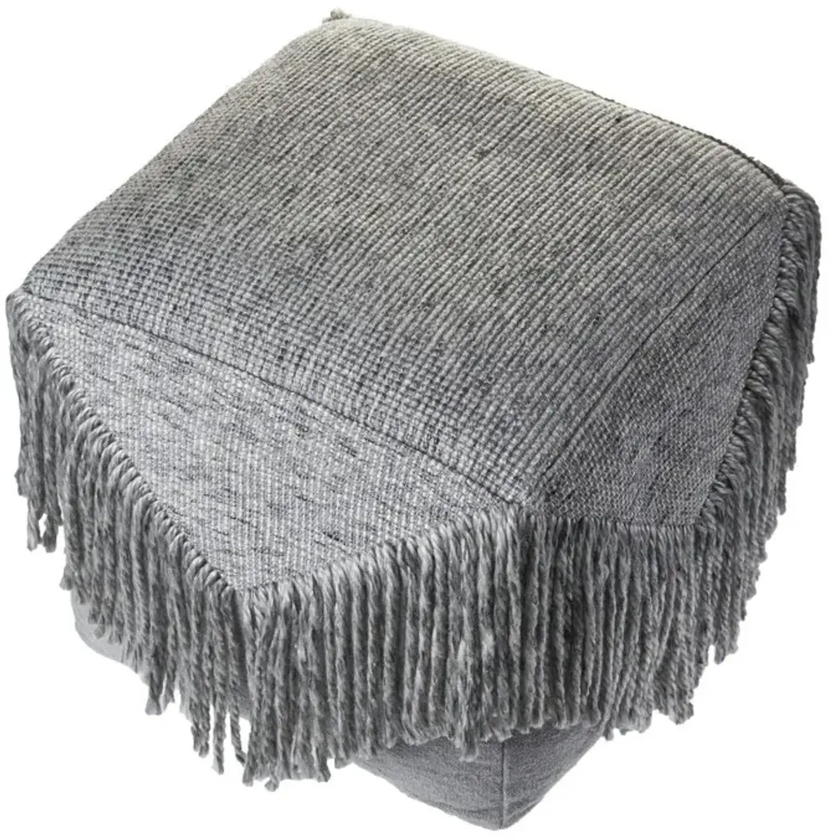 Wool Ottoman - Gray