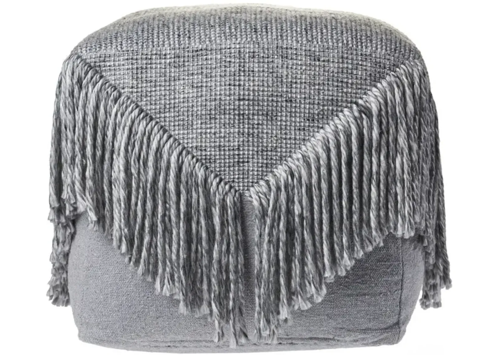 Wool Ottoman - Gray