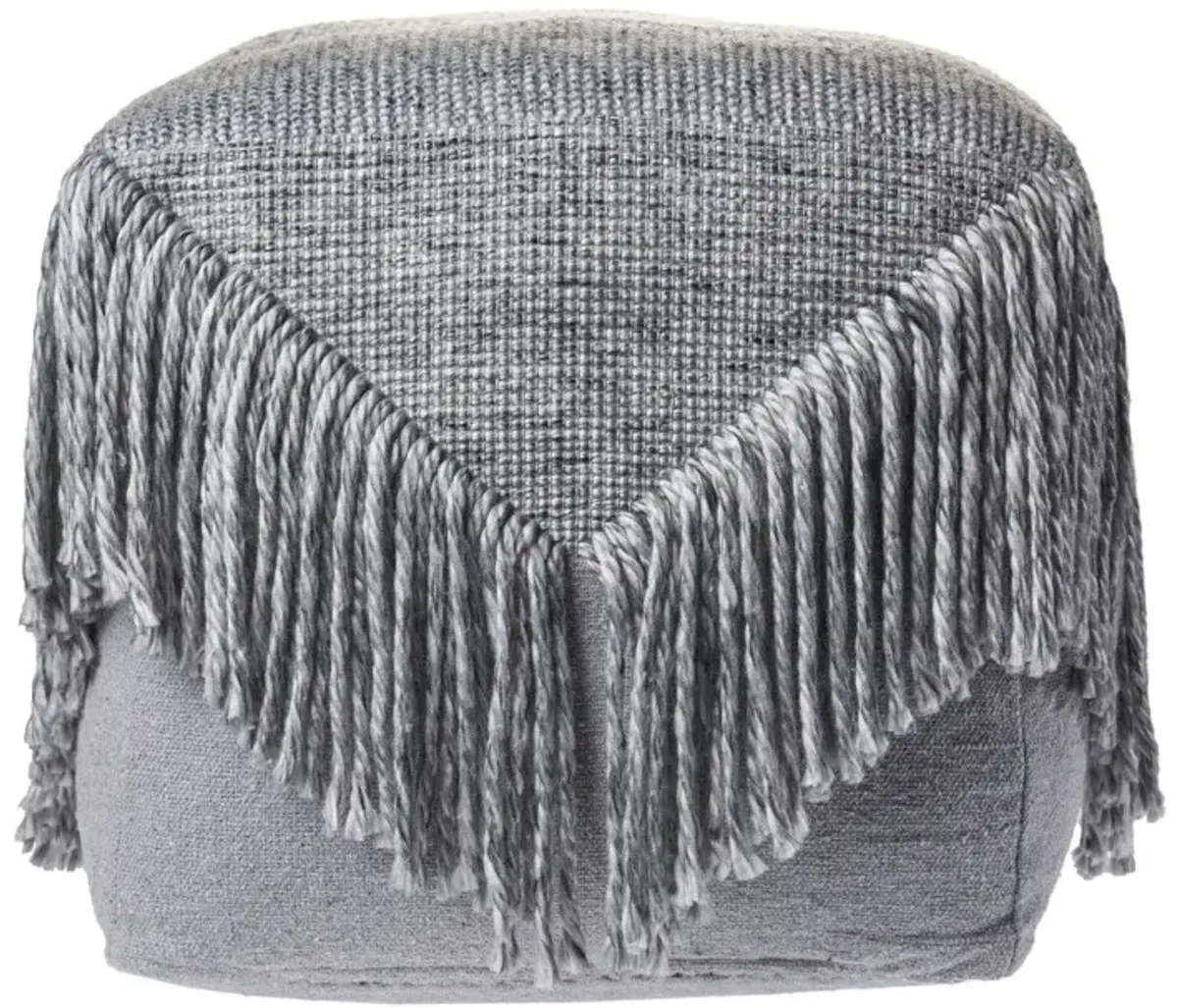 Wool Ottoman - Gray