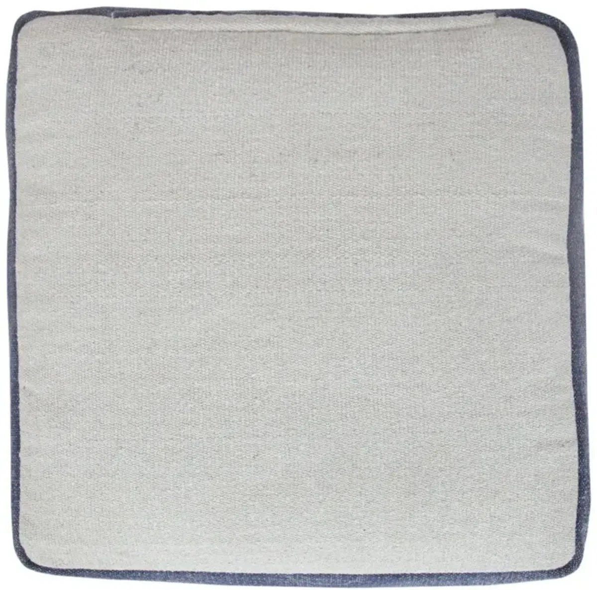 Square Cotton Ottoman - Blue