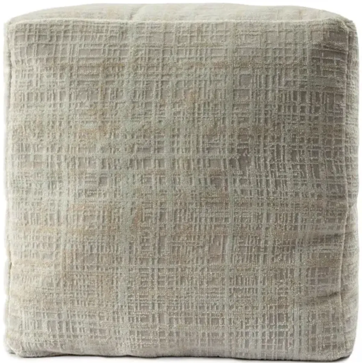 Polyester Blend Ottoman - Beige