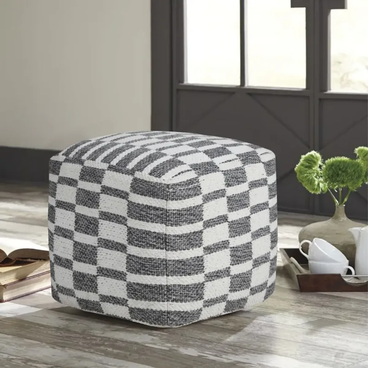 Ottoman Cotton Square - Gray