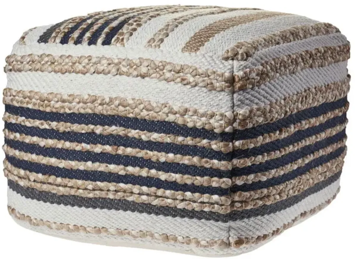 Jute Square Ottoman - Tan