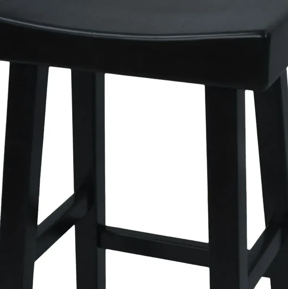 Backless Bar Height Chair With Footrest 30" - Black