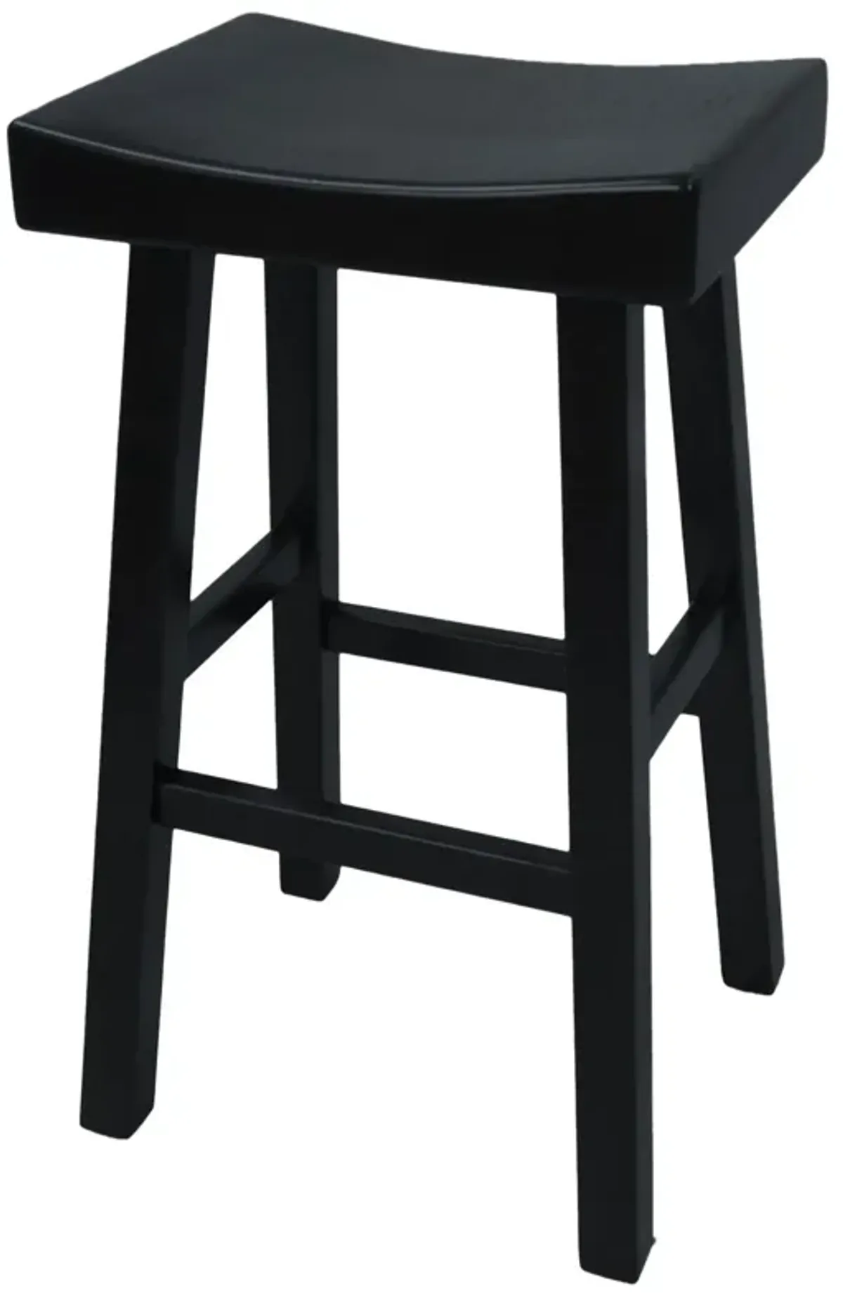 Backless Bar Height Chair With Footrest 30" - Black