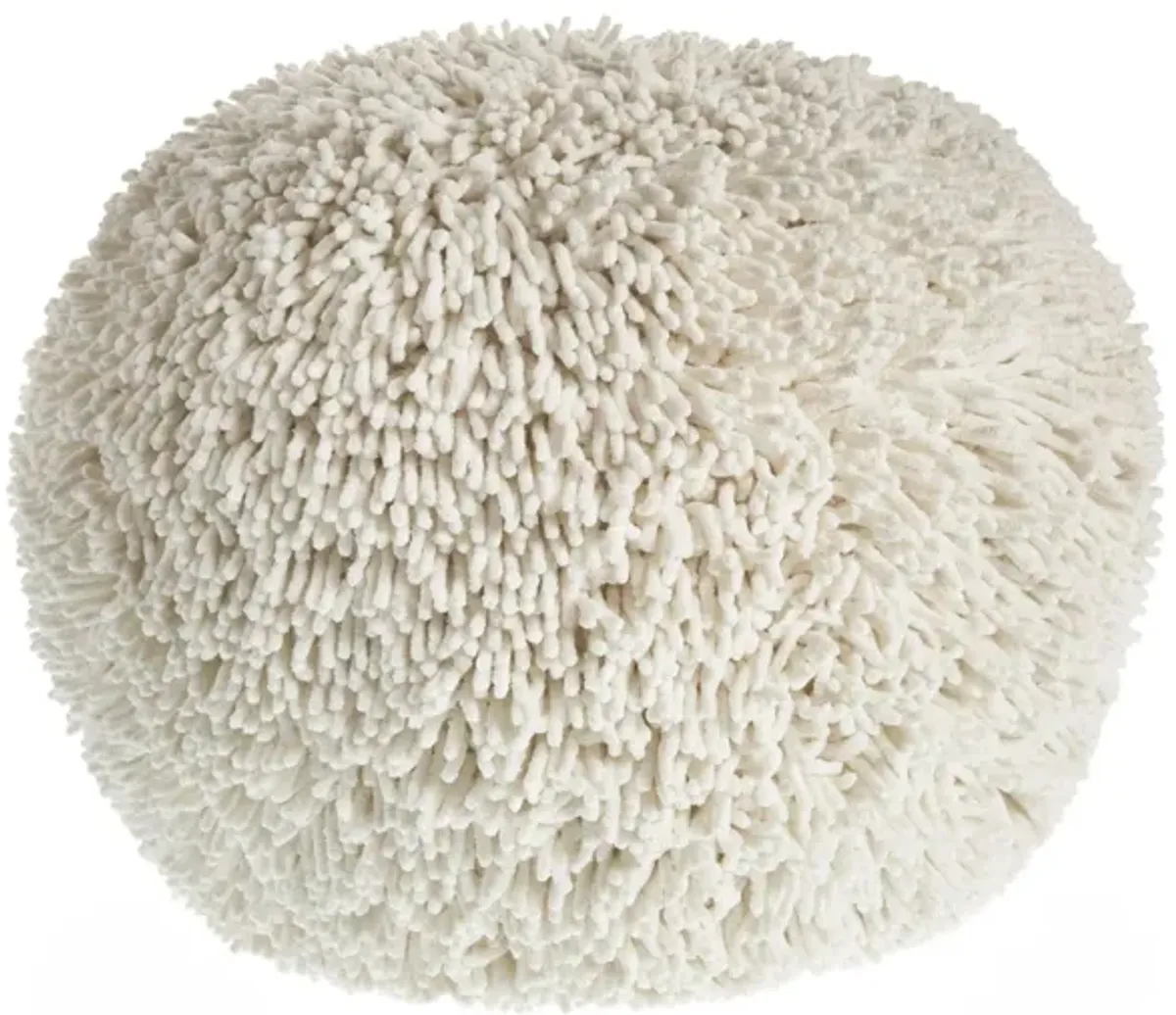 Cotton Round Ottoman - Cream