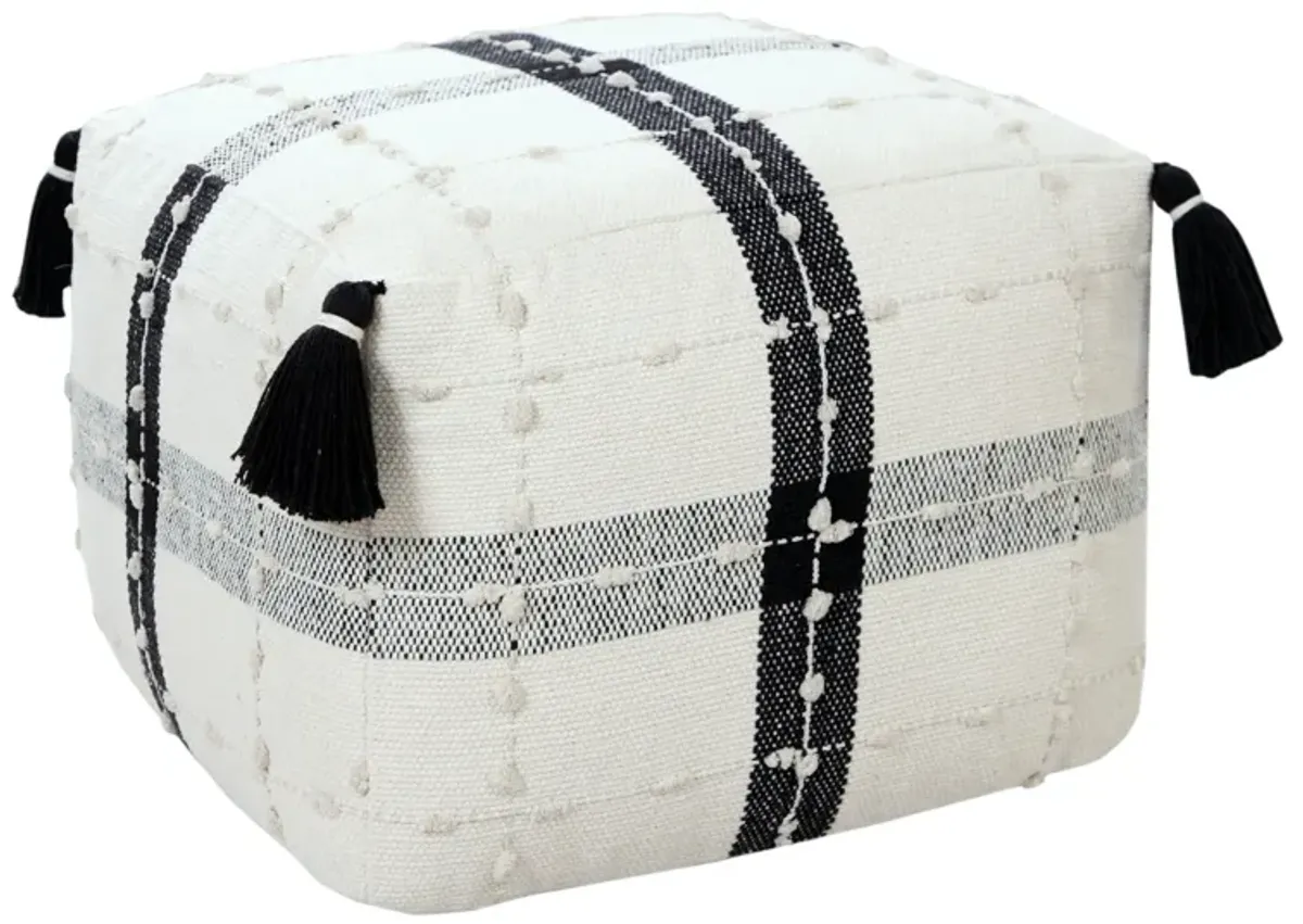 Cotton Ottoman - Black