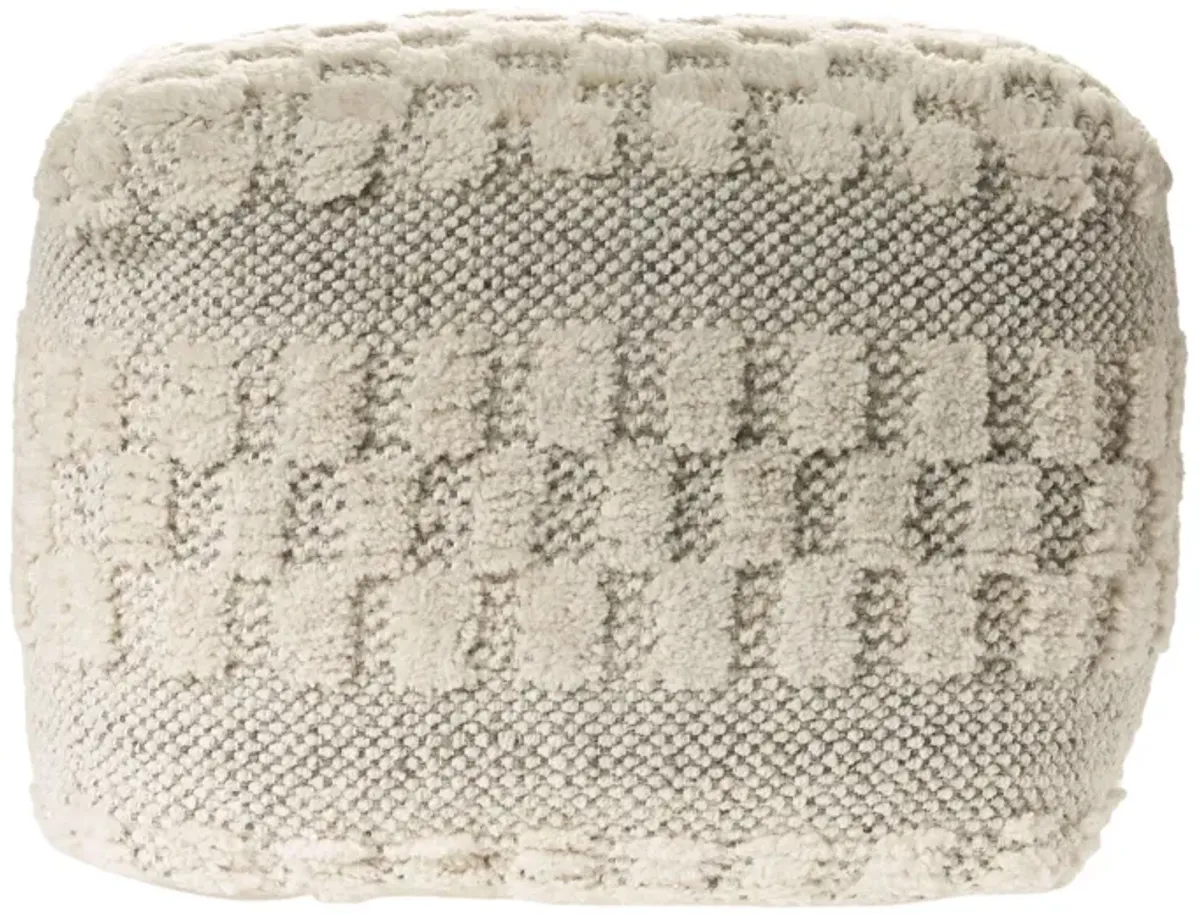 Wool Ottoman - Beige