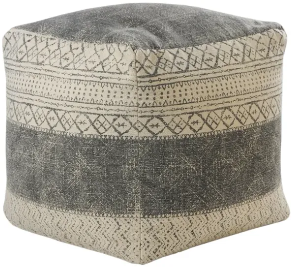 Cotton Ottoman Square - Cream