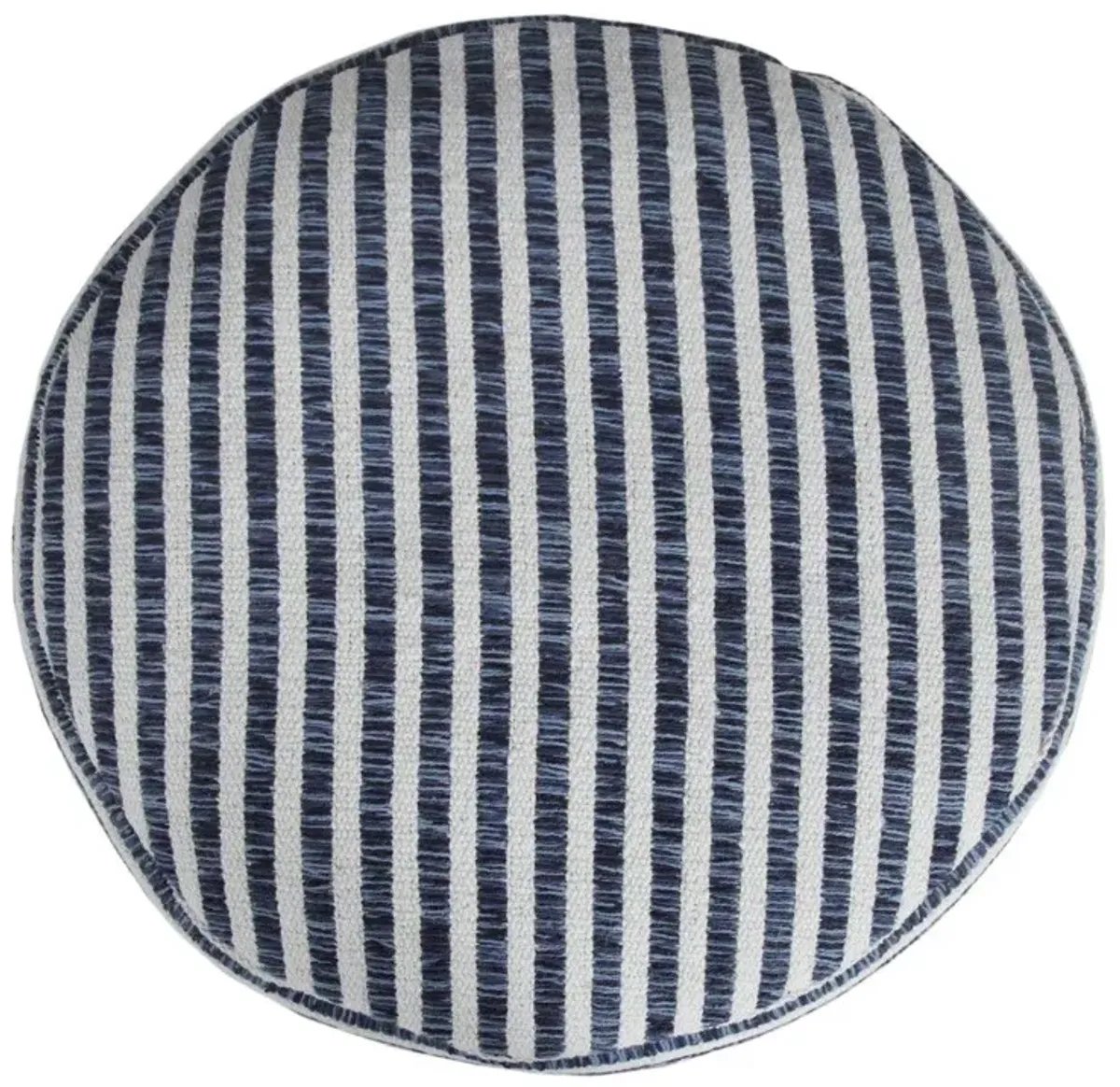 Cotton Ottoman Round - Blue