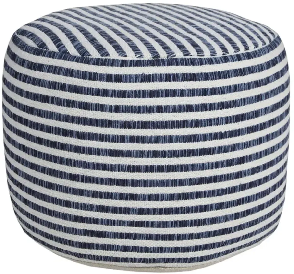 Cotton Ottoman Round - Blue