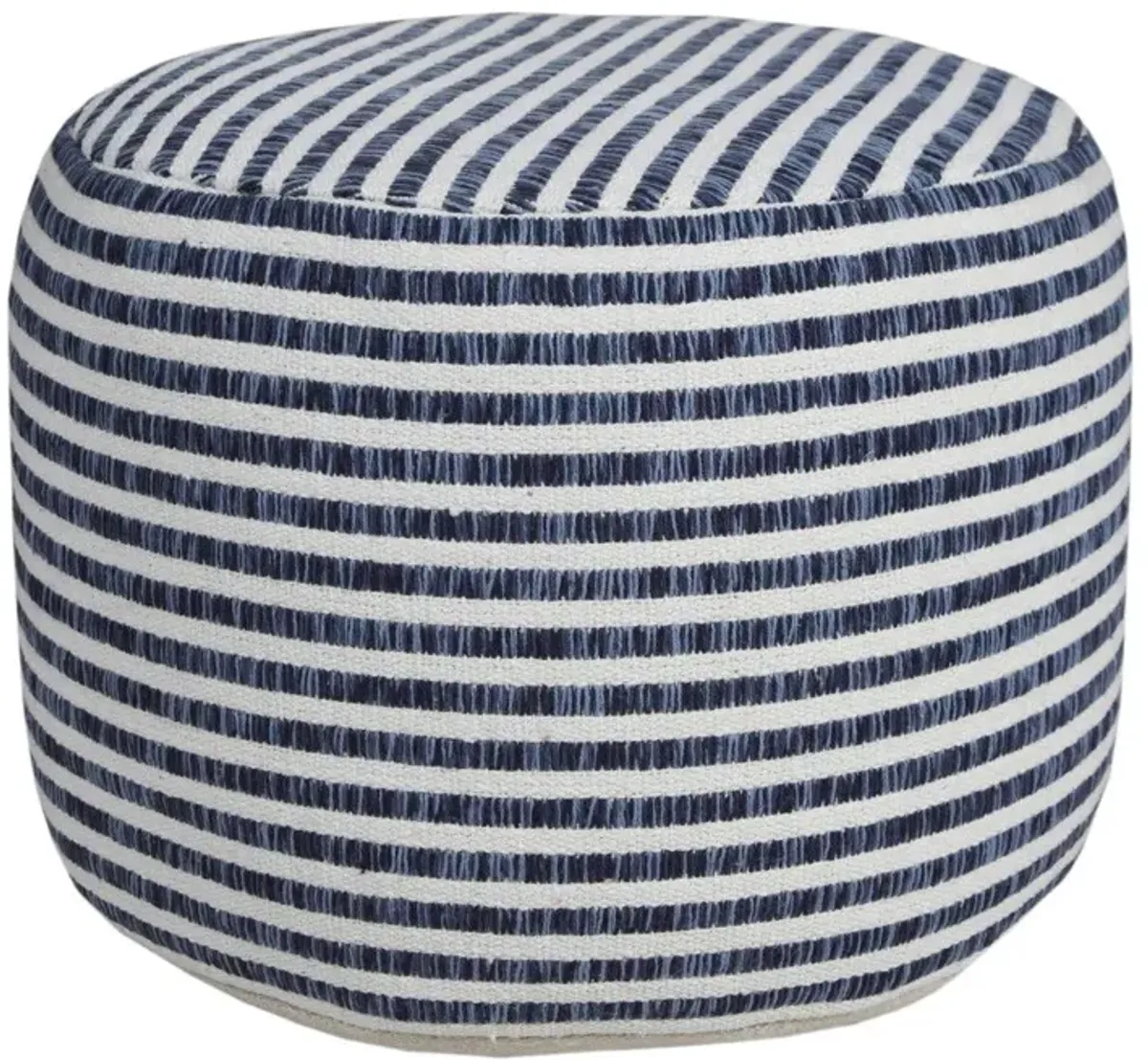 Cotton Ottoman Round - Blue