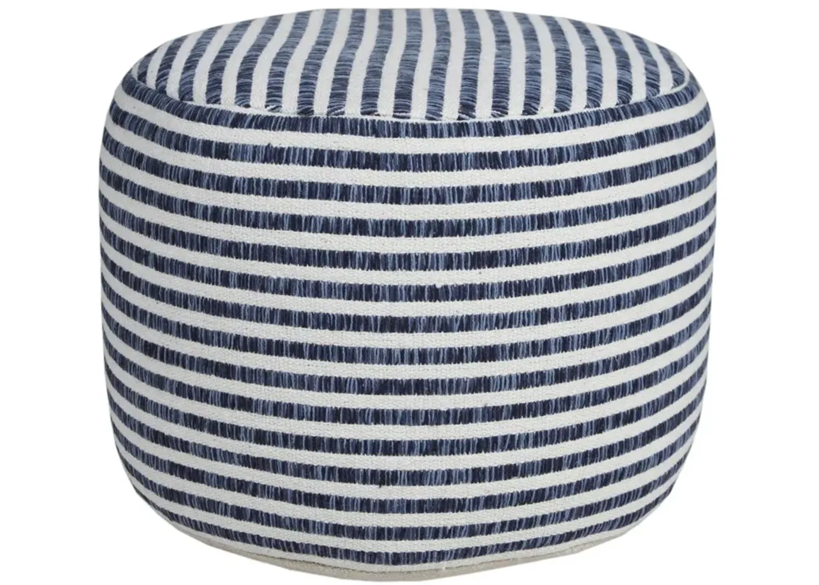 Cotton Ottoman Round - Blue