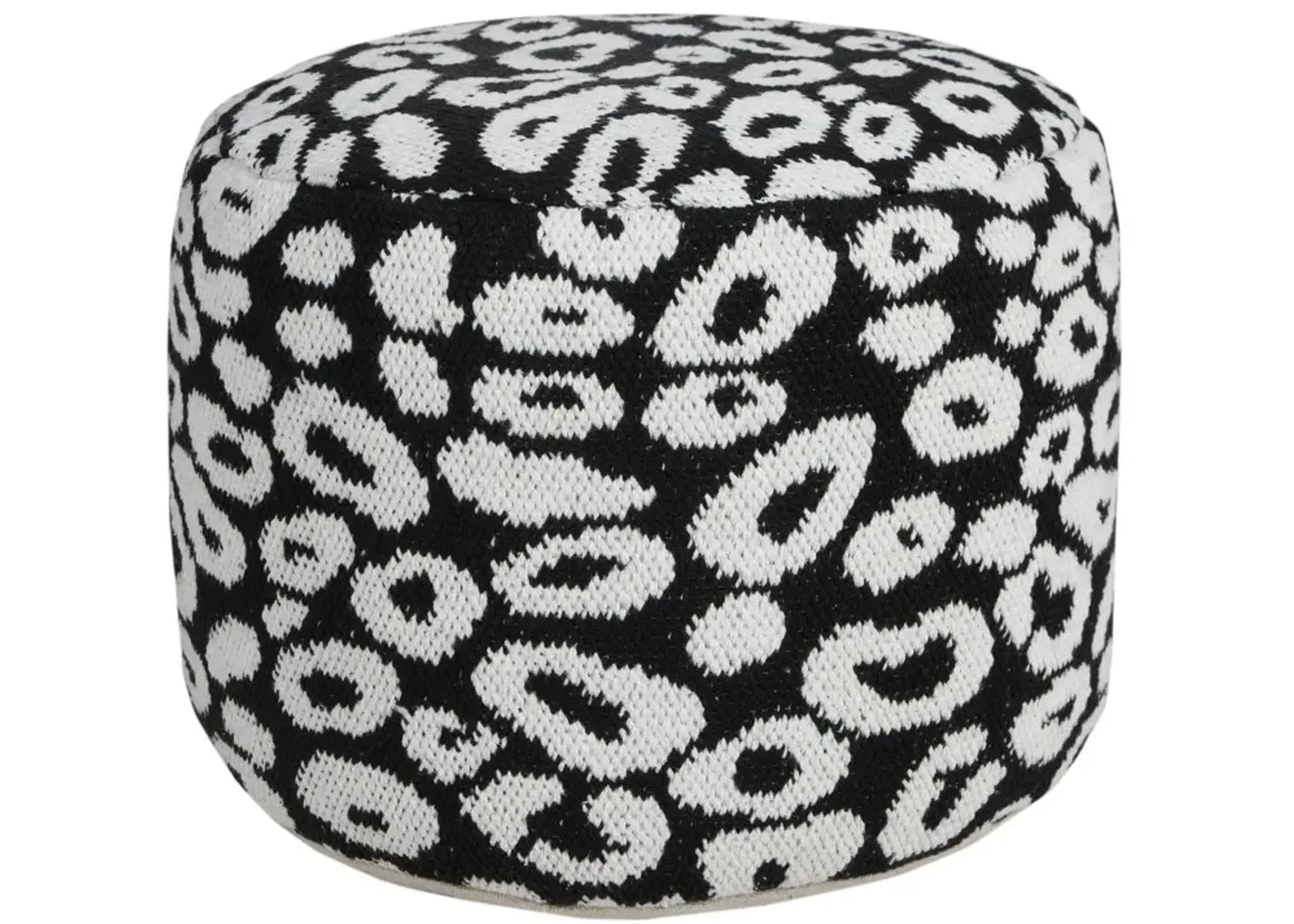 Blend Cotton Ottoman - Black