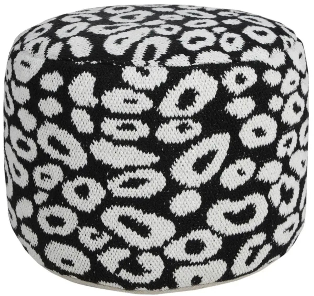 Blend Cotton Ottoman - Black