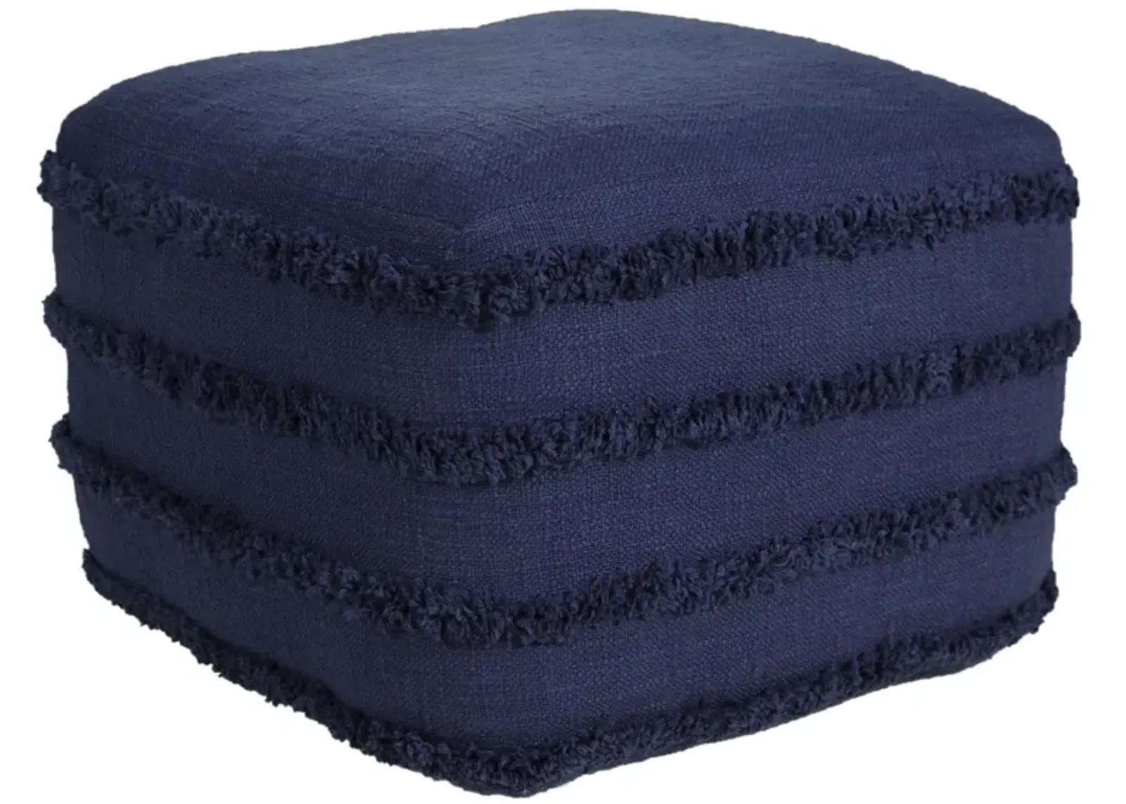 Cotton Square Ottoman 18" - Blue