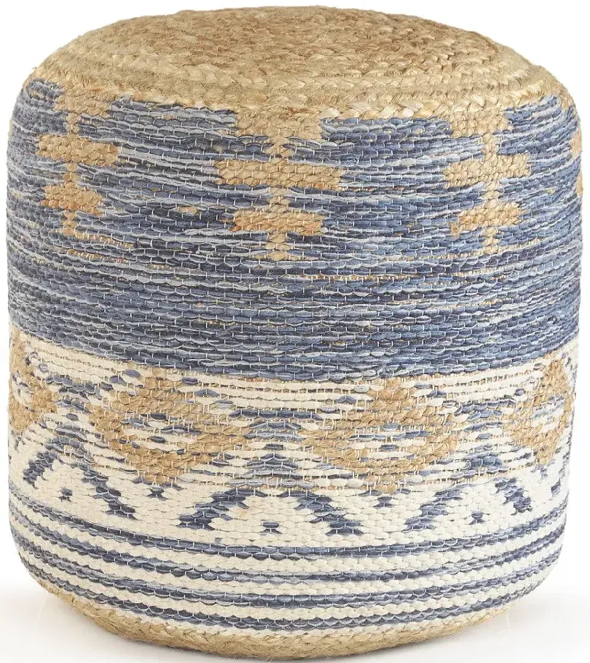 Jute Ottoman - Blue