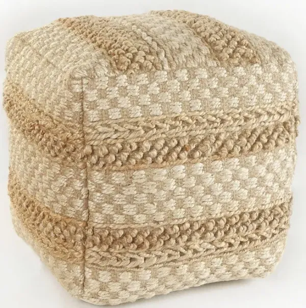 Jute Ottoman Square - Tan