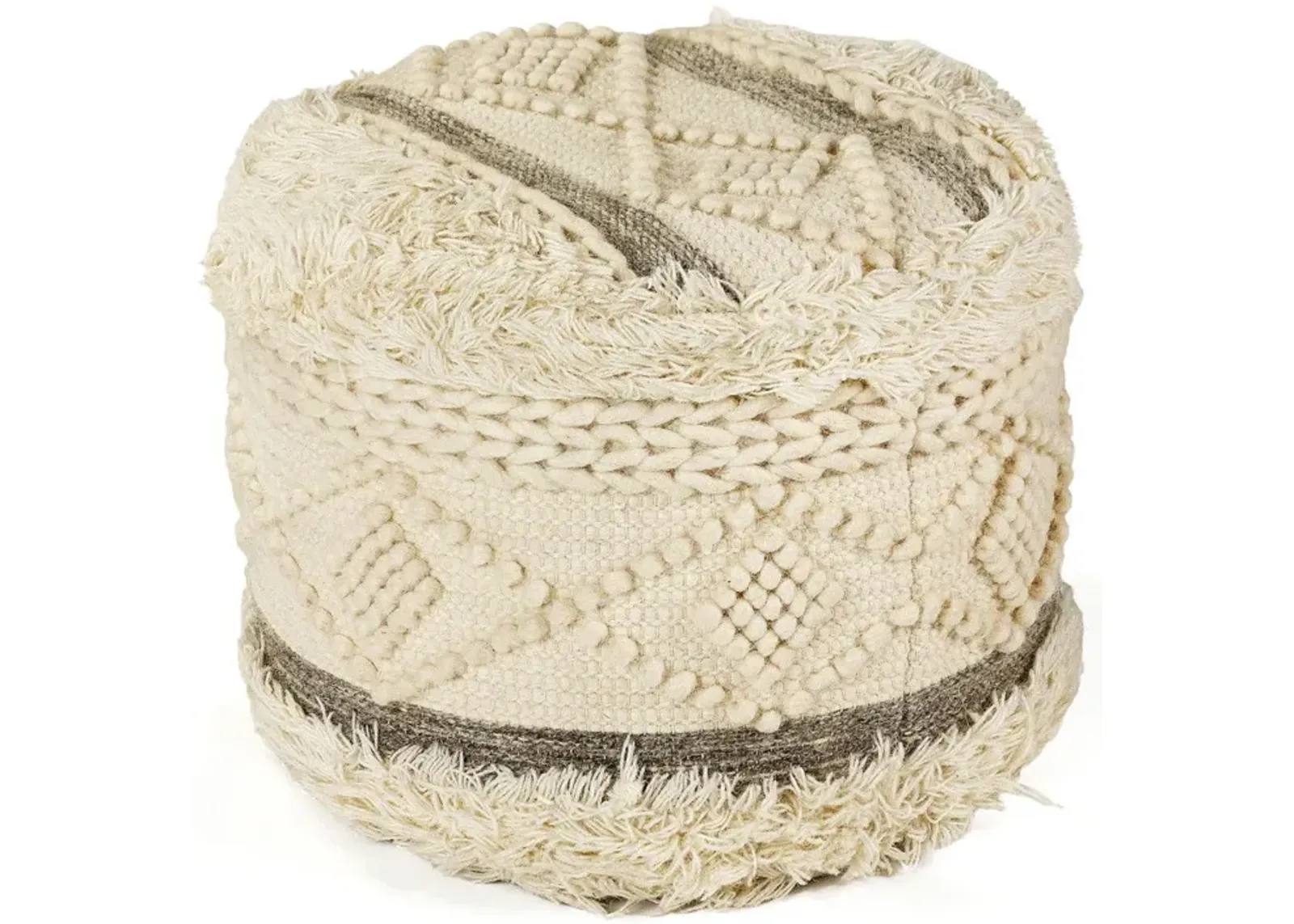 Wool Ottoman - Cream