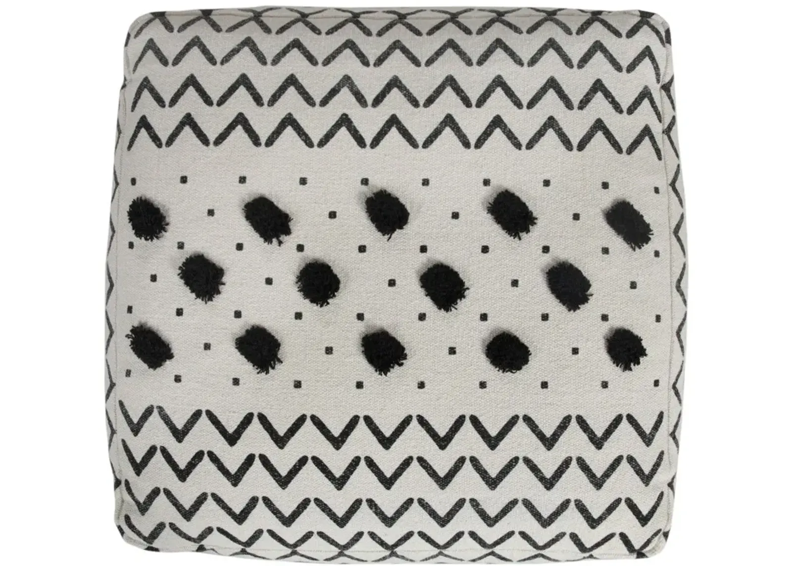 Ottoman Cotton - White / Black