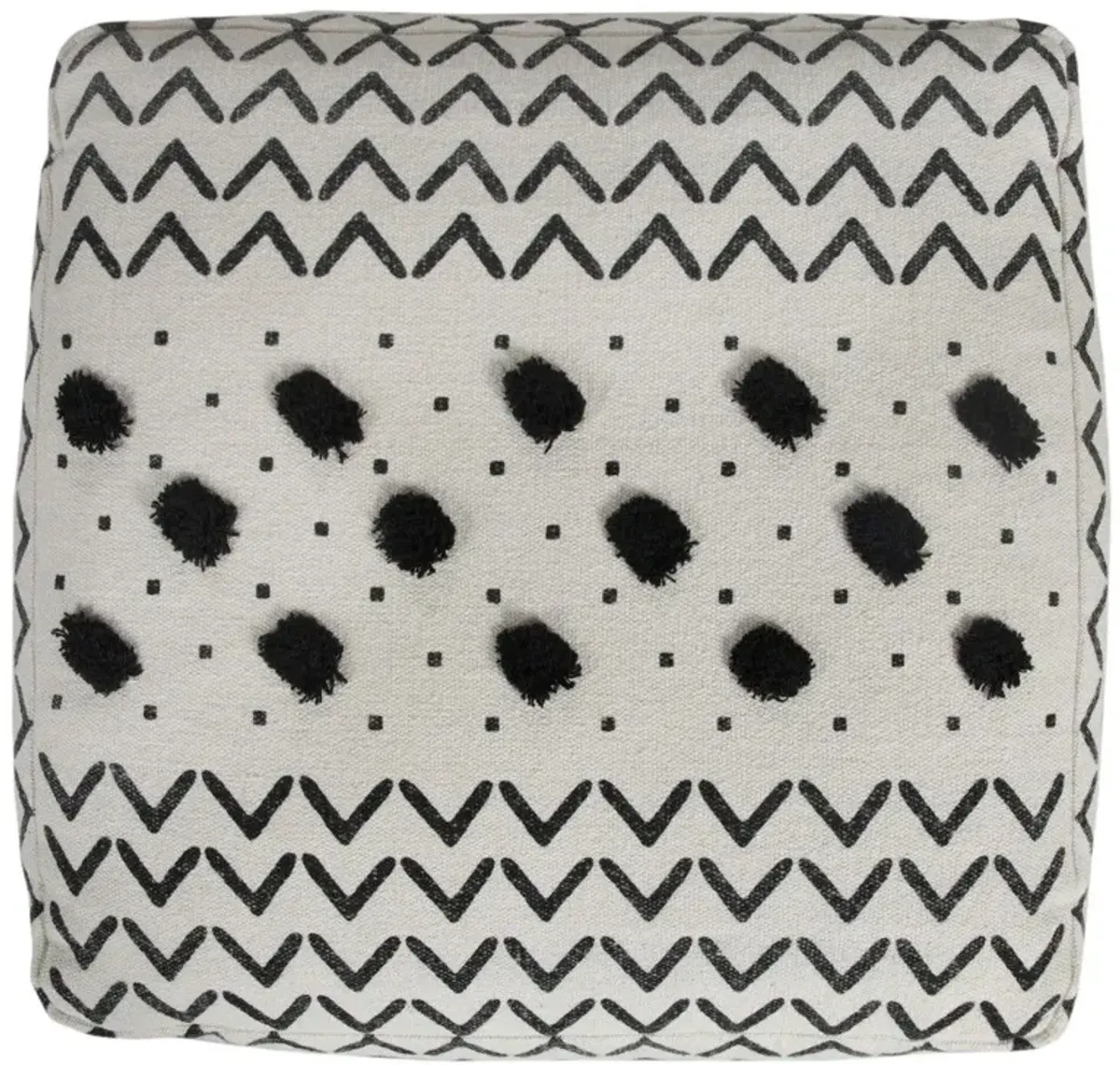 Ottoman Cotton - White / Black