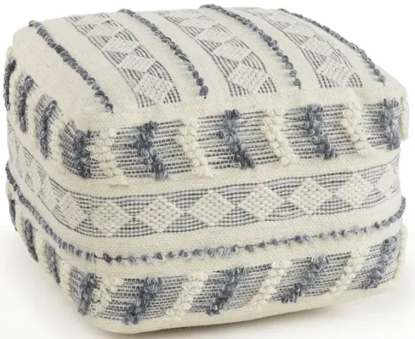 Wool Ottoman - Blue