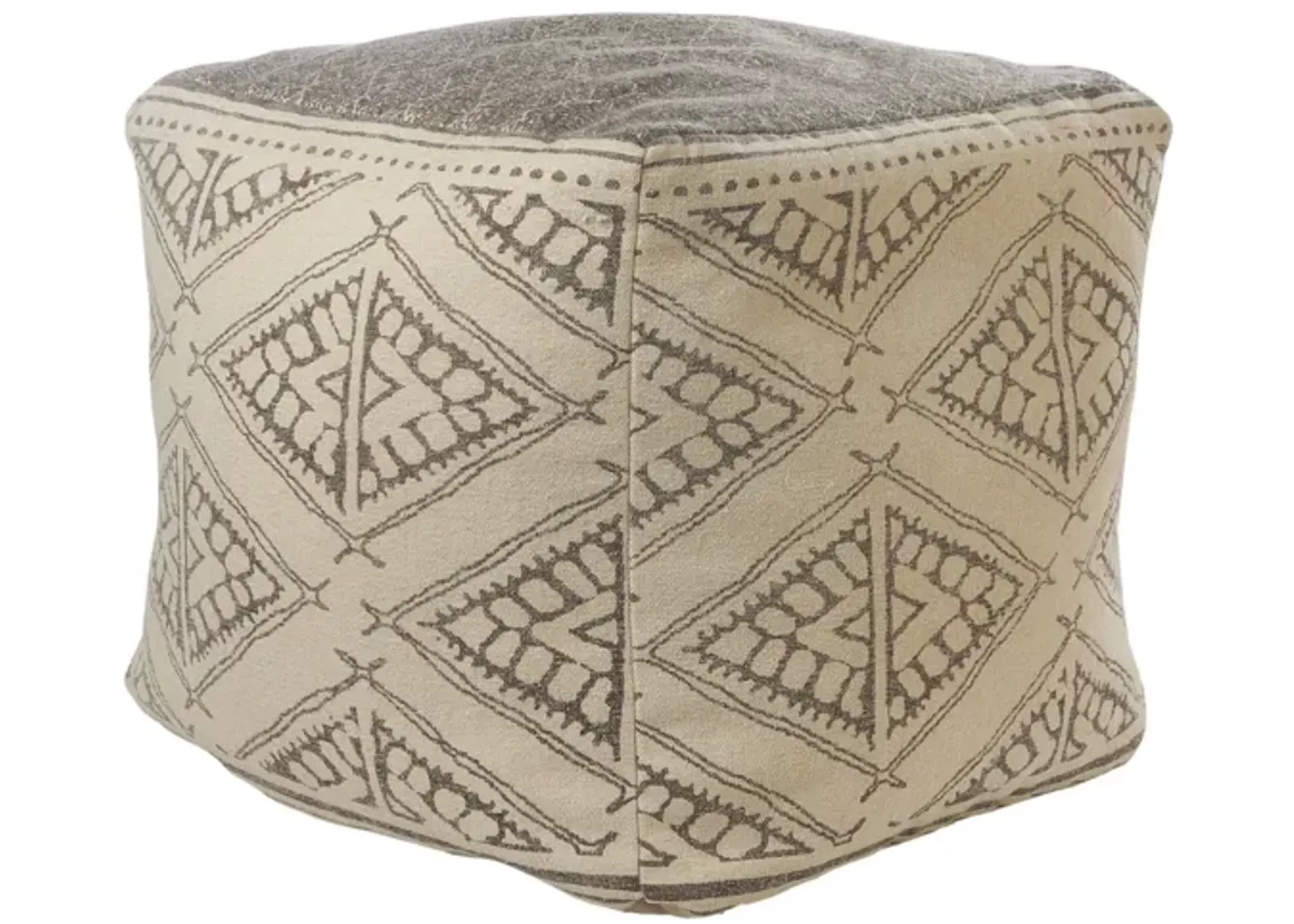 Cotton Ottoman Square - Beige