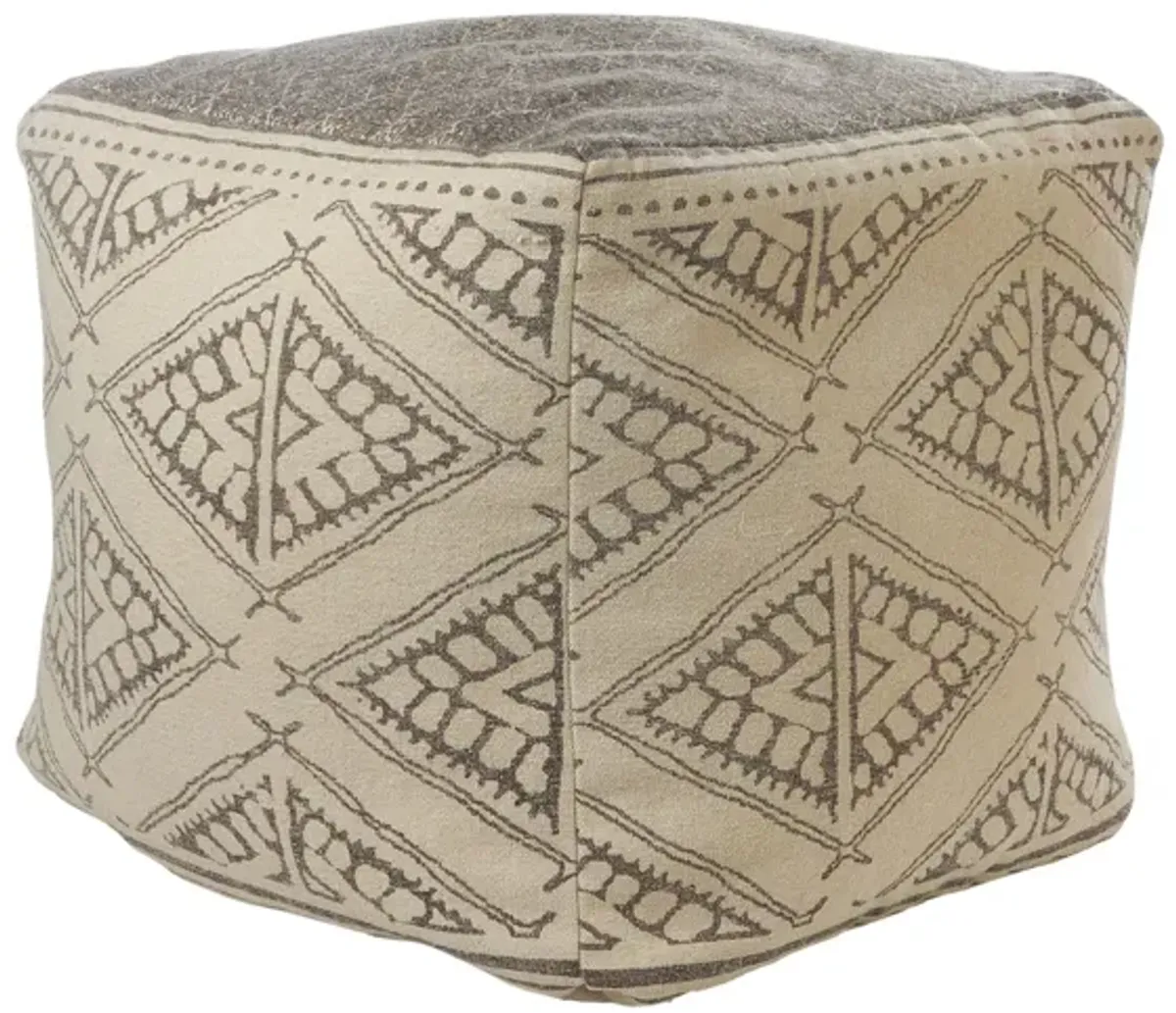 Cotton Ottoman Square - Beige