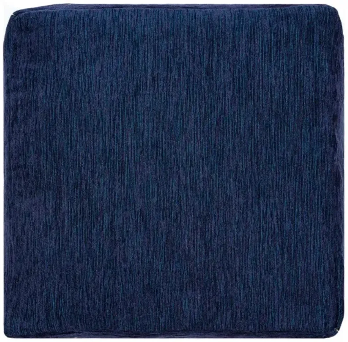 Polyester Blend Ottoman 18" - Blue