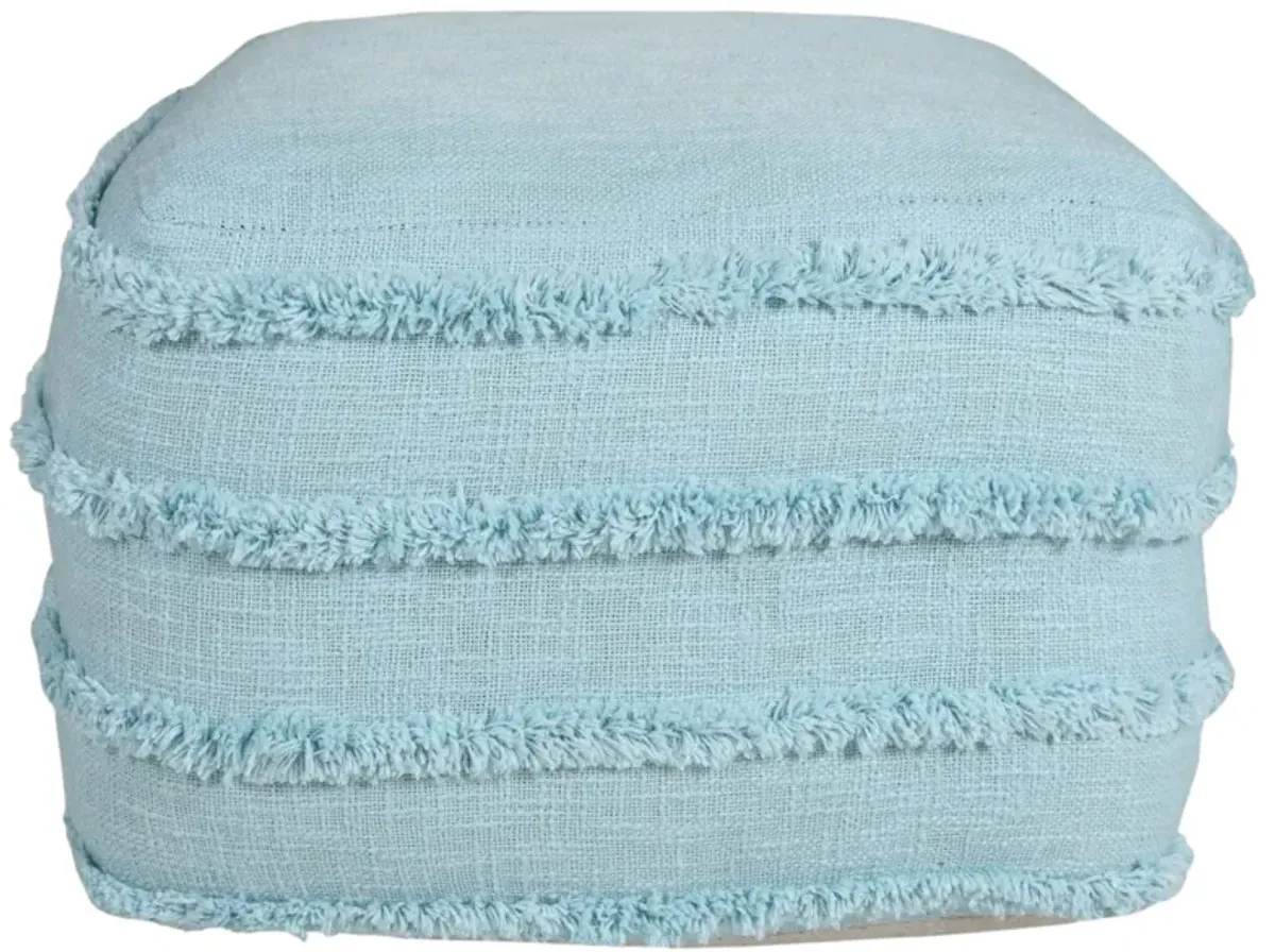 Cotton Ottoman - Light Blue