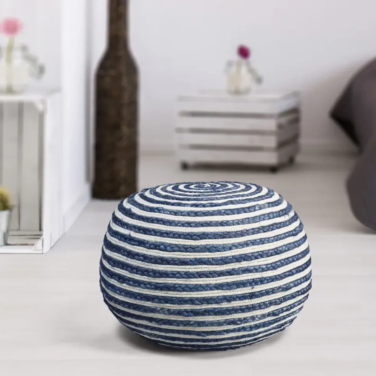 Ottoman Jute - Blue