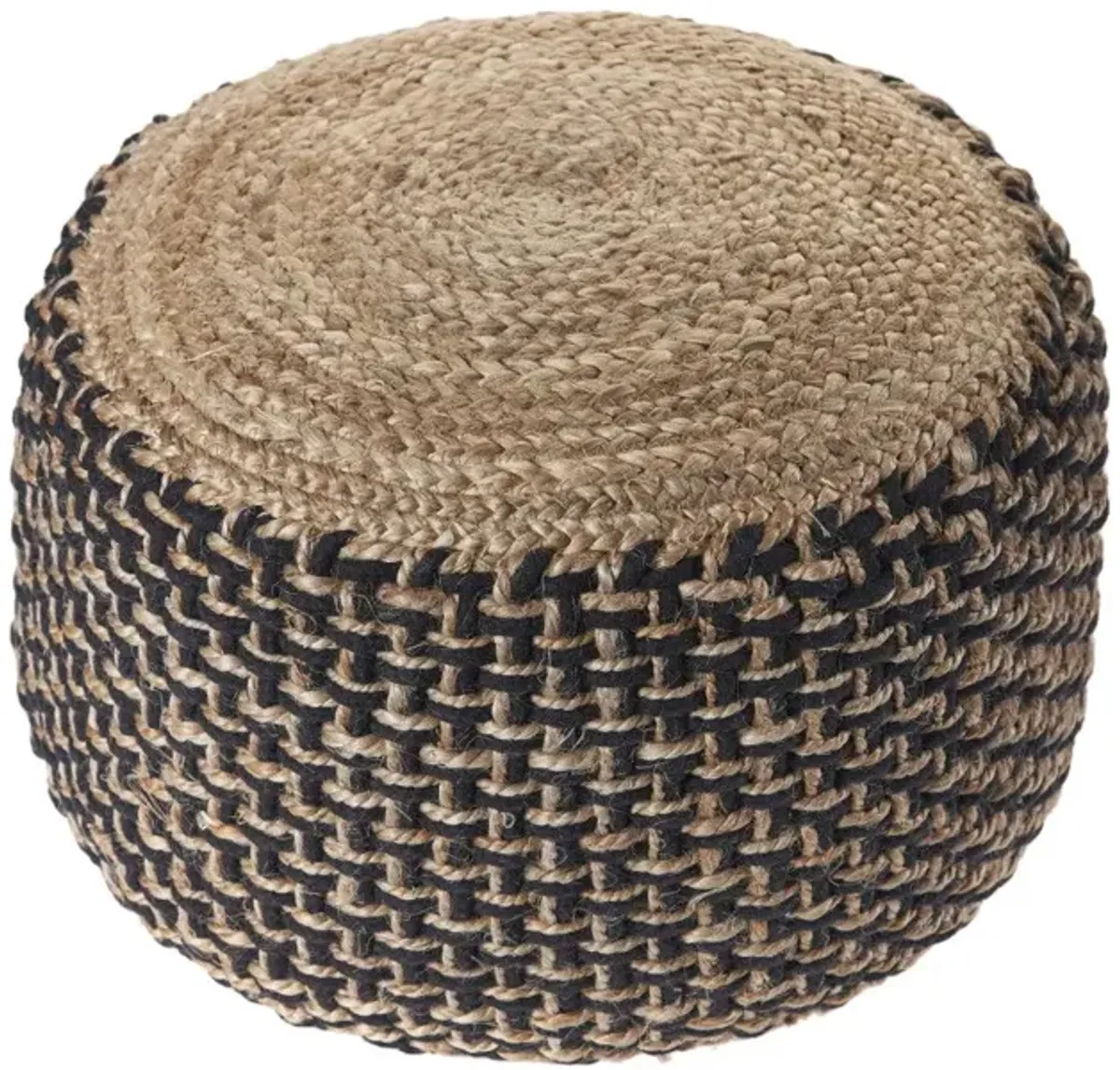 Jute Ottoman - Tan