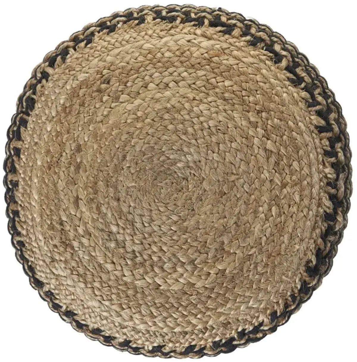 Jute Ottoman - Tan