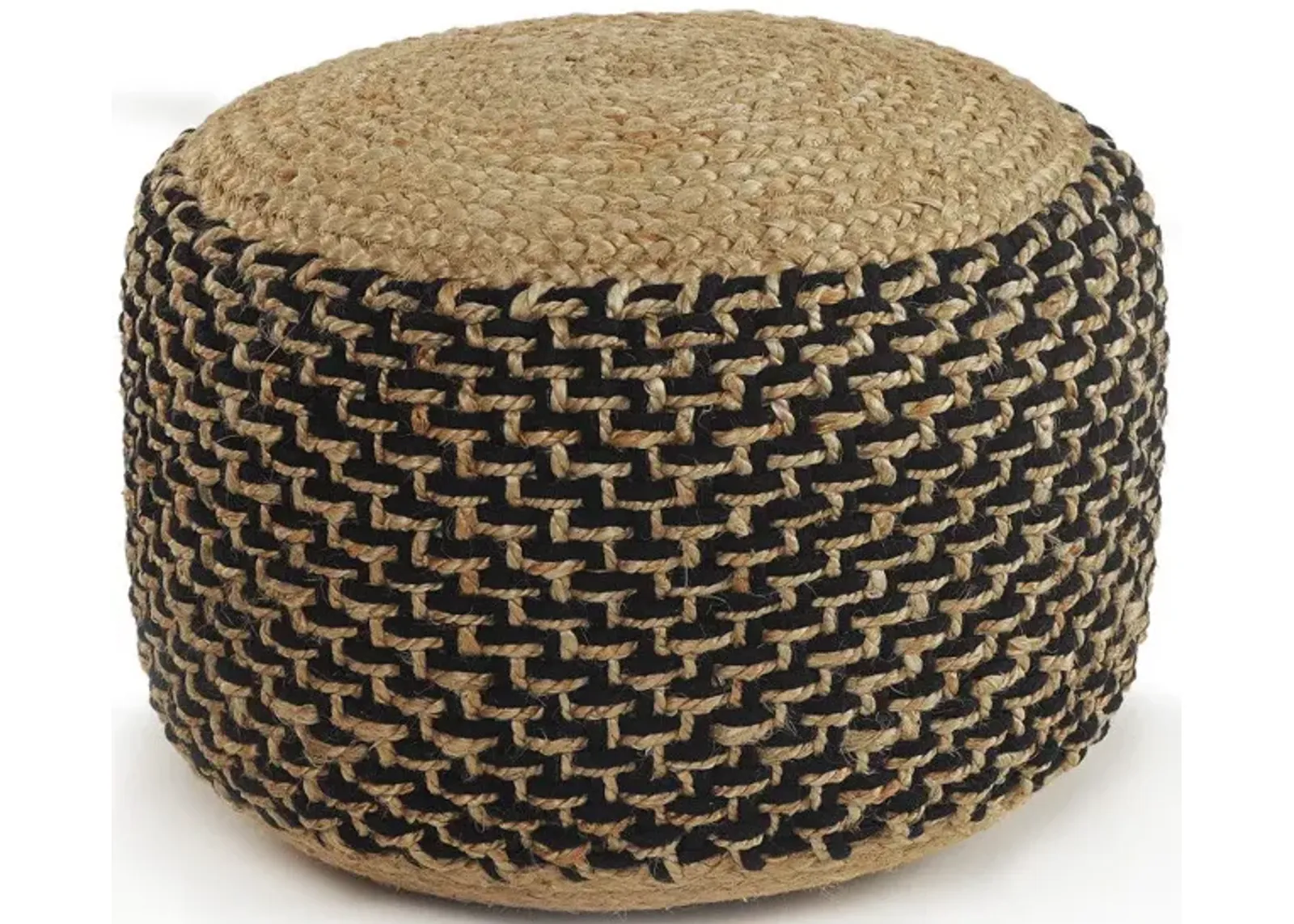 Jute Ottoman - Tan