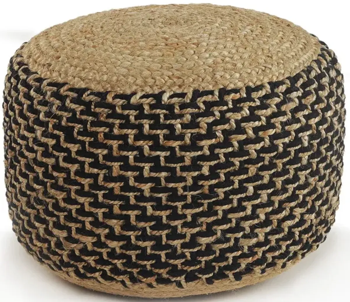 Jute Ottoman - Tan