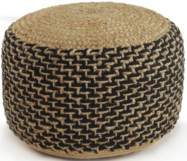 Jute Ottoman - Tan