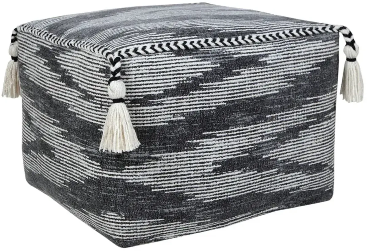 Cotton Ottoman Square - Gray