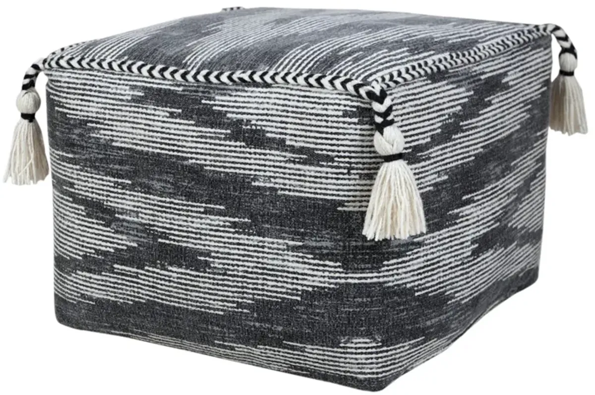 Cotton Ottoman Square - Gray