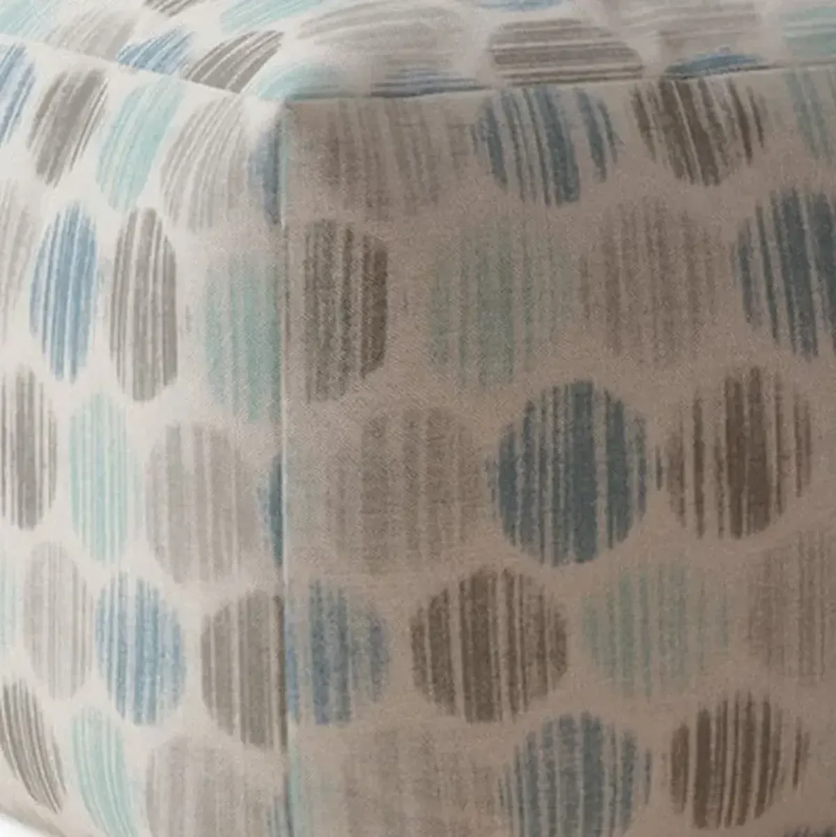 Cotton Polka Dots, Pouf Ottoman - Blue