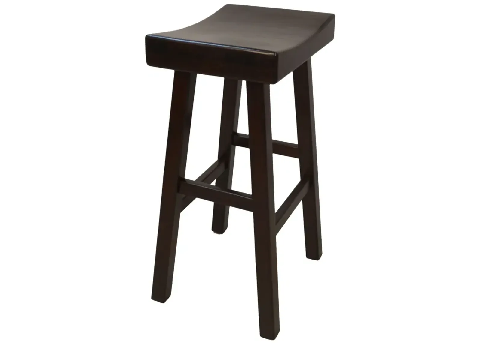 Backless Bar Height Chair With Footrest 30" - Espresso