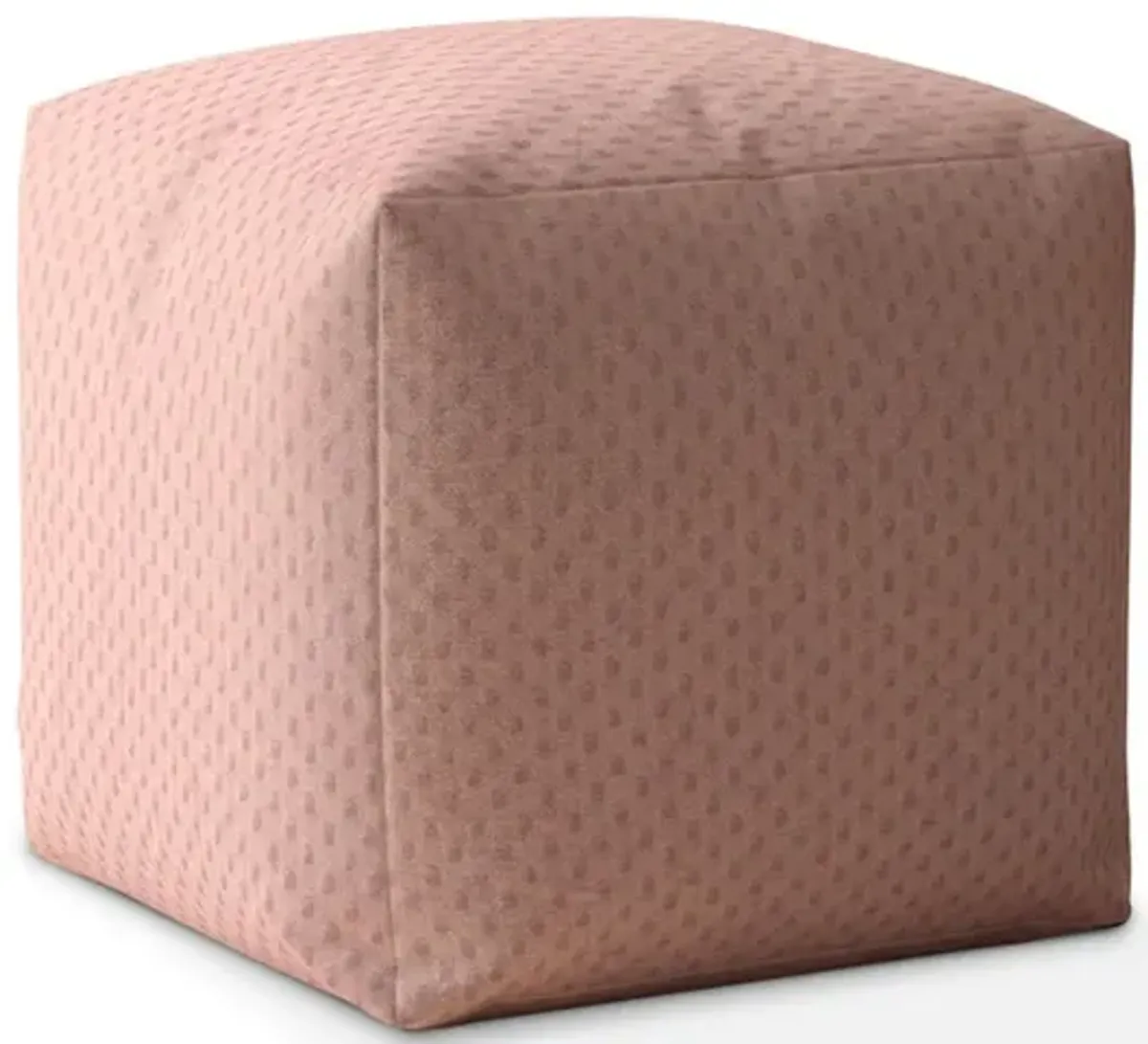 Polyester Pouf Ottoman - Pink