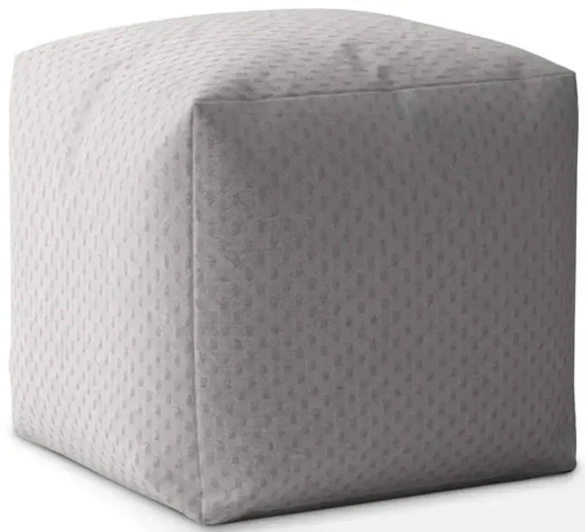 Polyester Pouf Ottoman - Gray