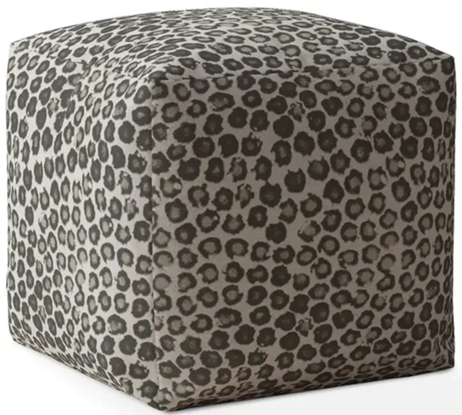 Abstract Pouf Cover - Beige