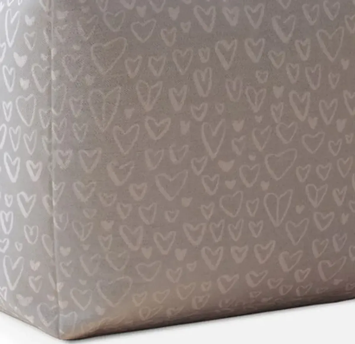 Cotton, Abstract Pouf Cover - Gray