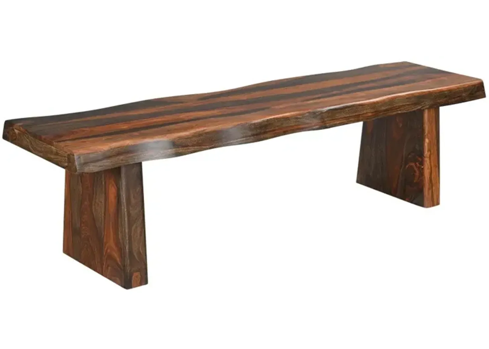 Solid Wood Dining Bench - Dark Brown